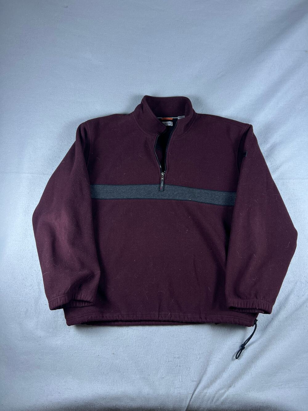 IZOD Performx Fleece Jacket Mens 2XL Burgundy Quarter Zip Up Outdoor Golf Sports